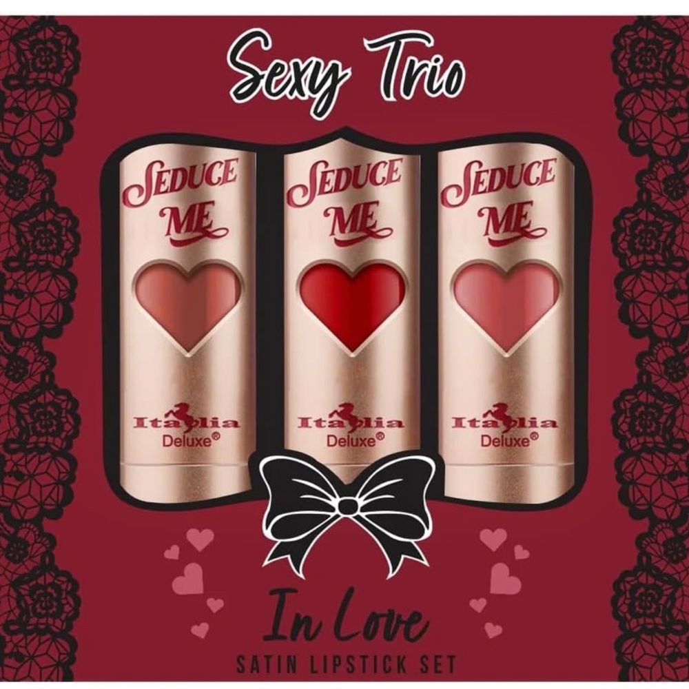 Seduce Me Satin Lipstick Set - colors Femme Fatale,Lover,Spicy new in box